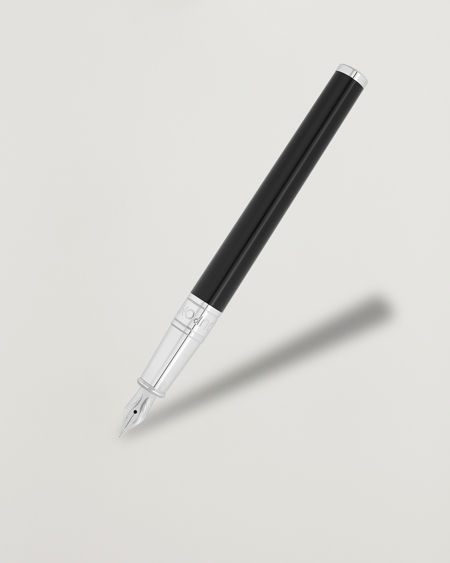 Herre | Penne | S.T. Dupont | D-Initial Fountain Pen Duo Black/Chrome