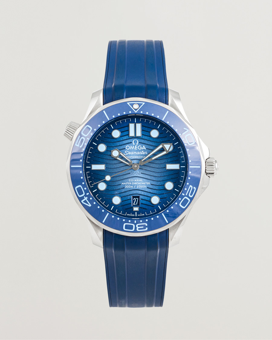 Herre | Omega Pre-Owned Summer Blue Seamaster Diver 300m 75th | Omega Pre-Owned | Summer Blue Seamaster Diver 300m 75th