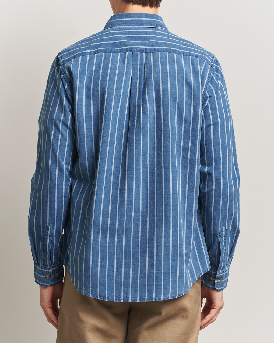 Herre | Skjorter | LES DEUX | Indigo Stripe Shirt Denim Blue