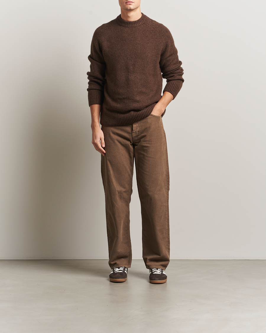 Herre | Trøjer | LES DEUX | Gilbert Crew Neck Knit Slate Brown