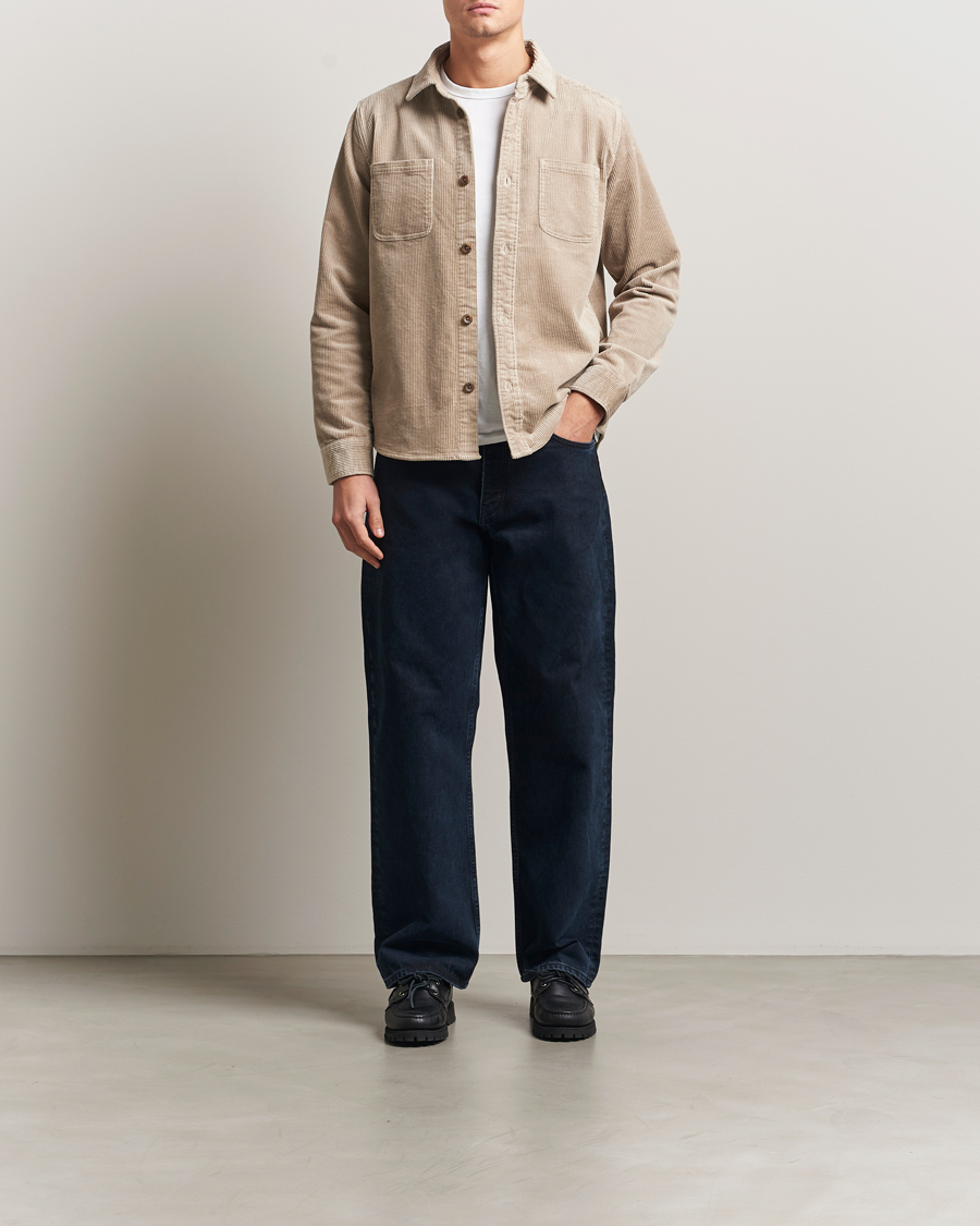 Herre | Skjorter | LES DEUX | Kody Corduroy Overshirt Light Sand