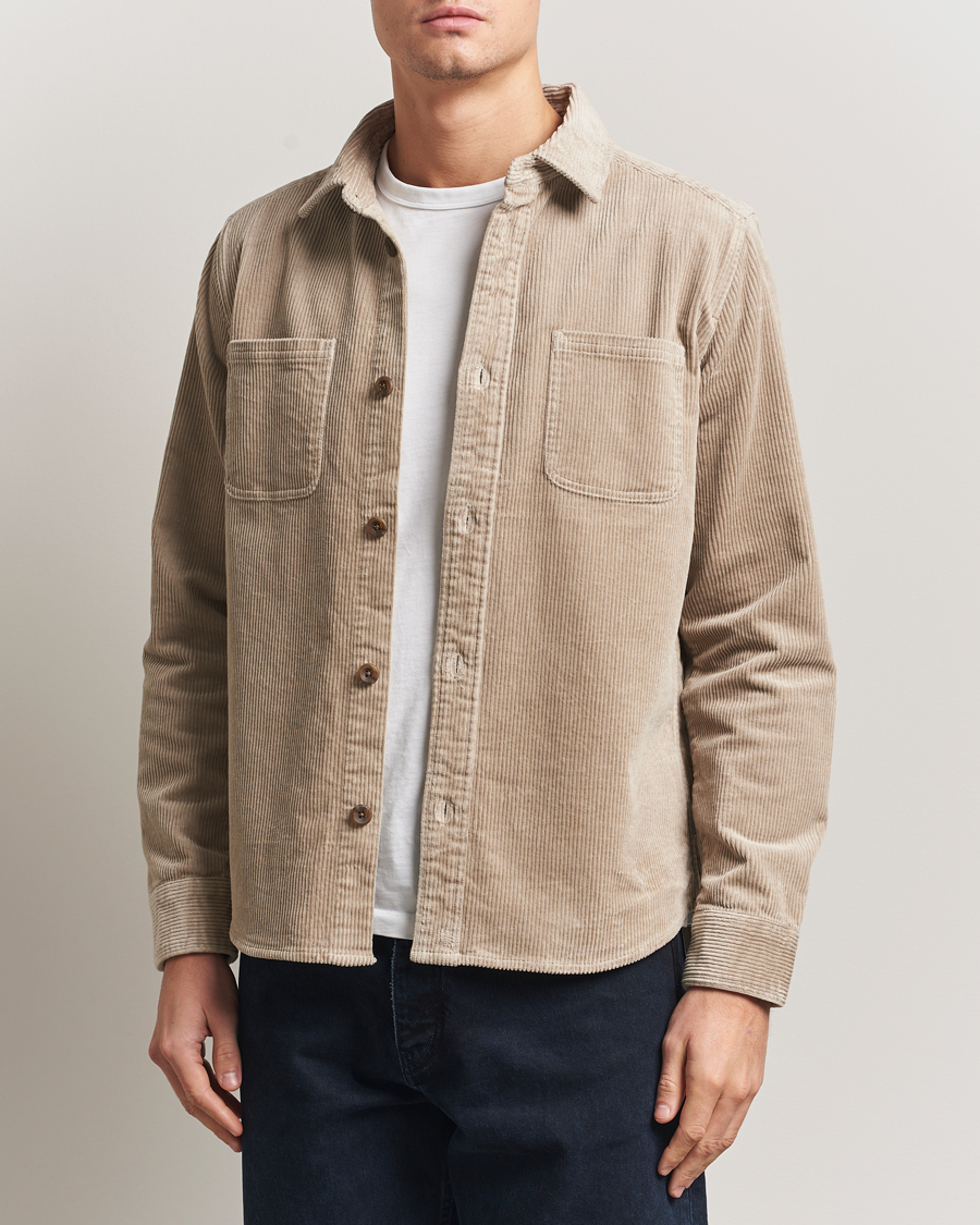 Herre | Skjorter | LES DEUX | Kody Corduroy Overshirt Light Sand