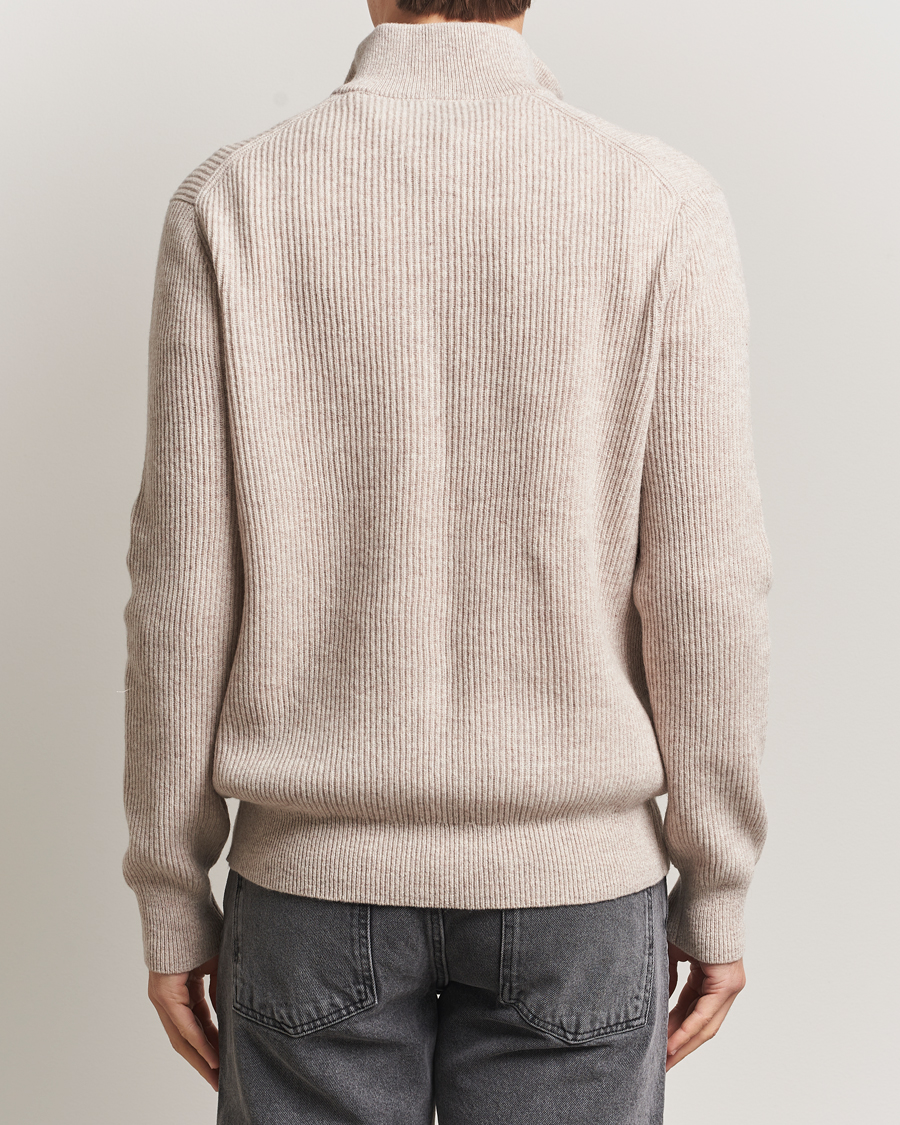 Herre | Trøjer | LES DEUX | Eduard Half-Zip Knit Jumper Light Sand