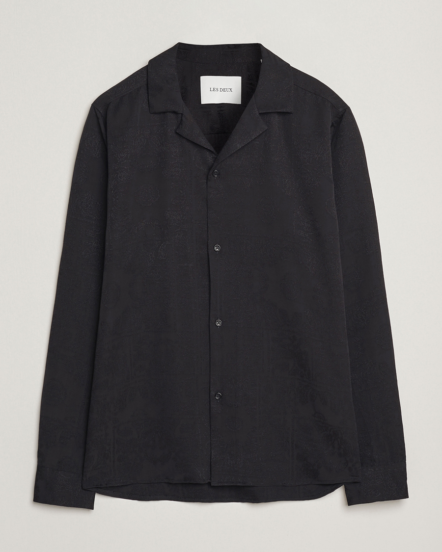 Herre | Skjorter | LES DEUX | Jasper Jaquard Shirt Black