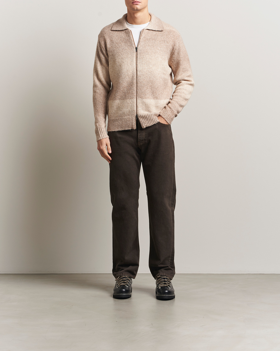 Herre | Trøjer | LES DEUX | Gannon Gradient Zipper Cardigan Prairie Sand