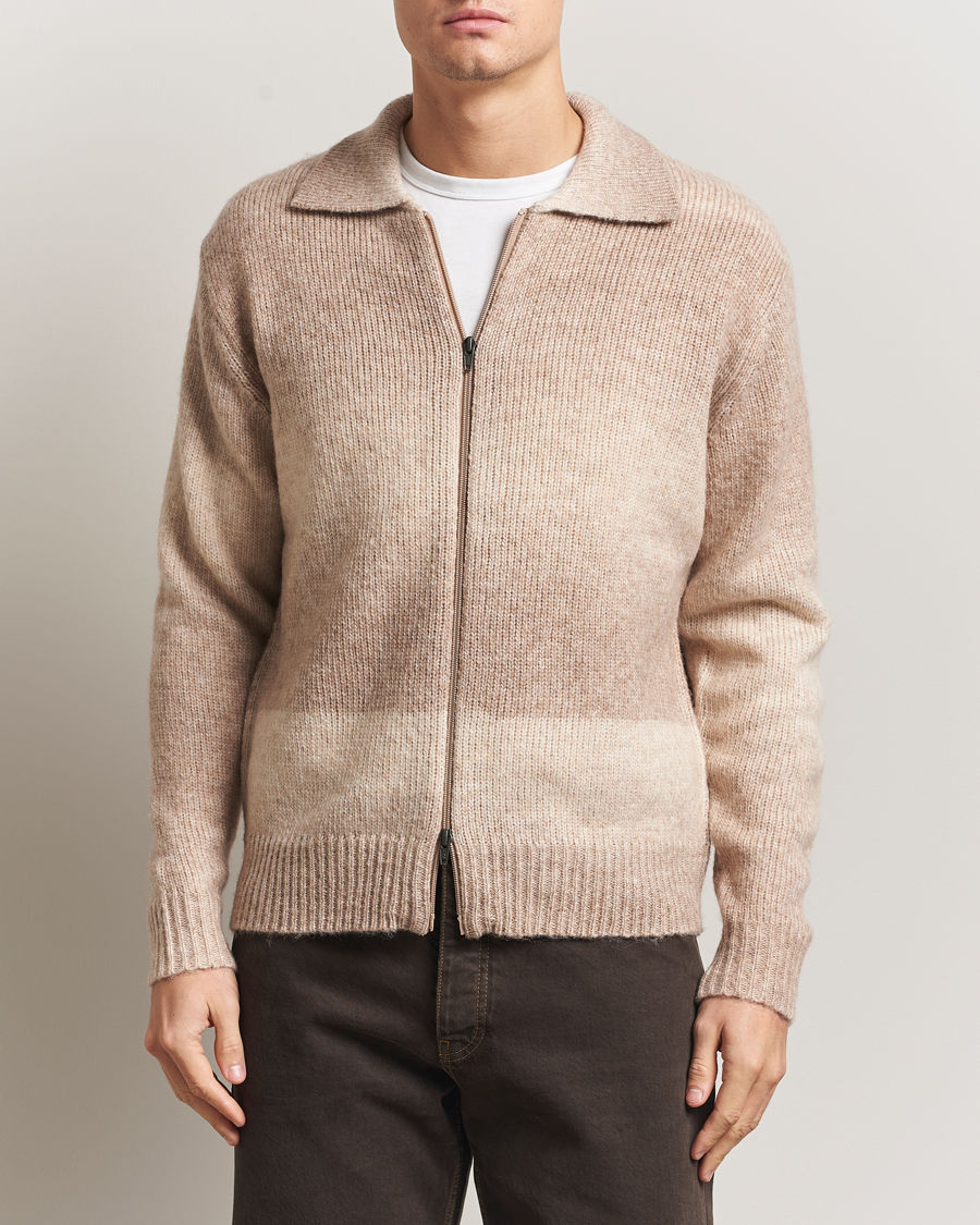 Herre | Trøjer | LES DEUX | Gannon Gradient Zipper Cardigan Prairie Sand