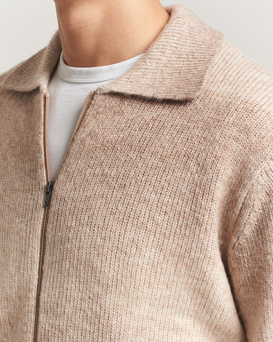 Herre | Trøjer | LES DEUX | Gannon Gradient Zipper Cardigan Prairie Sand