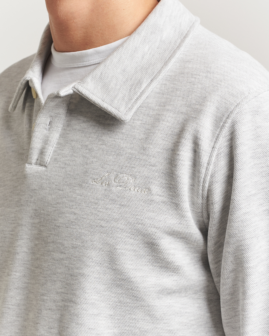 Herre | Trøjer | LES DEUX | Ben Polo Pique Sweatshirt Snow Melange