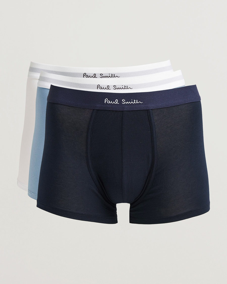 Herre | Undertøj | Paul Smith | 3-Pack Trunk White/Navy/Light Blue