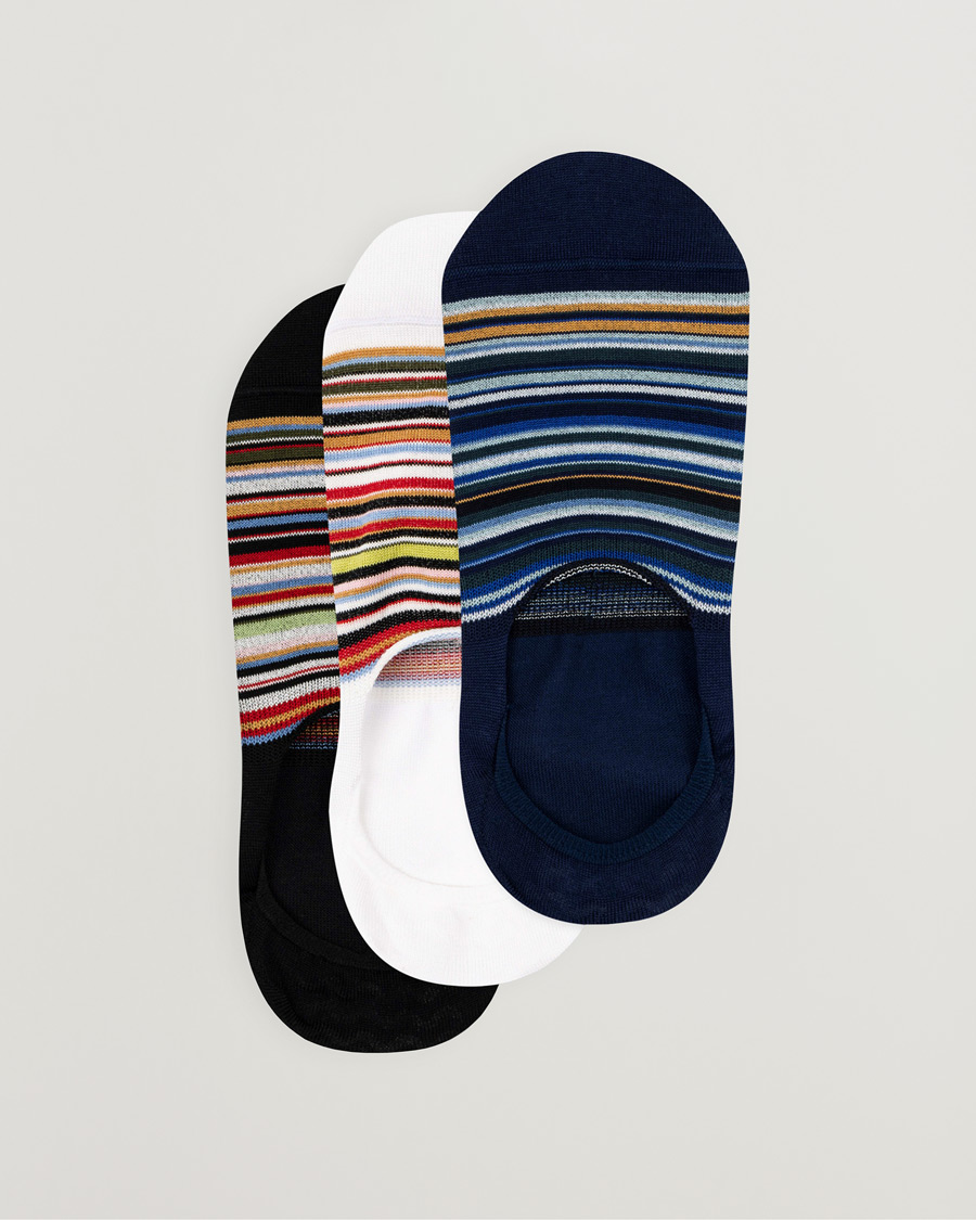 Herre | Undertøj | Paul Smith | 3-Pack Signature Striped Invisible Socks Multi