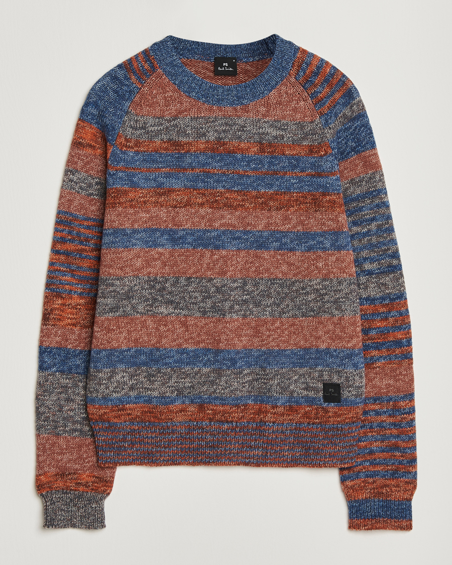 Herre | Trøjer | PS Paul Smith | Wool Knitted Striped Sweater Red Multi