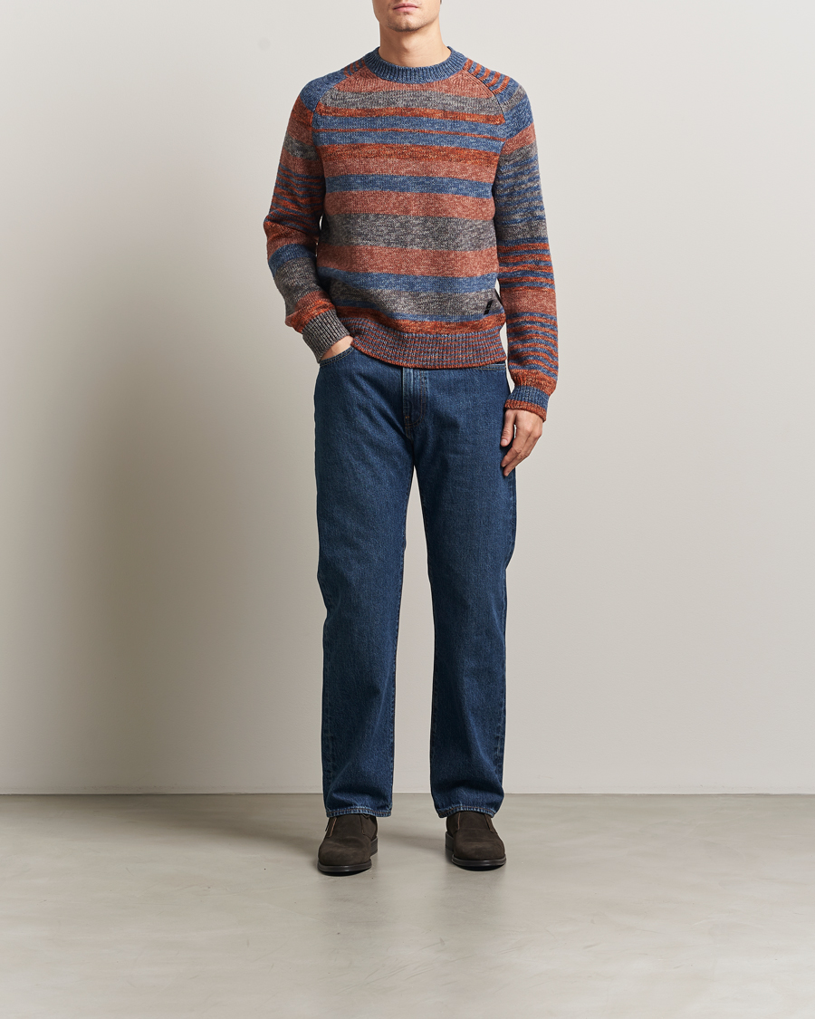 Herre | Trøjer | PS Paul Smith | Wool Knitted Striped Sweater Red Multi