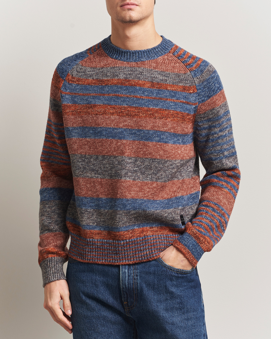 Herre | Trøjer | PS Paul Smith | Wool Knitted Striped Sweater Red Multi