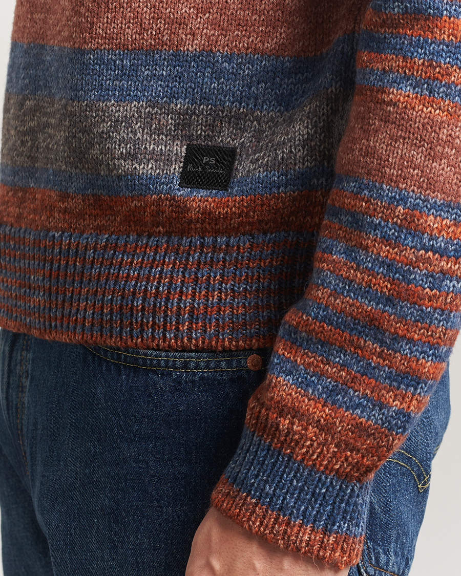 Herre | Trøjer | PS Paul Smith | Wool Knitted Striped Sweater Red Multi