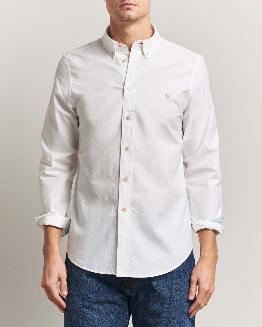 Herre | Skjorter | PS Paul Smith | Tailored Fit Embroidered Oxford Shirt White
