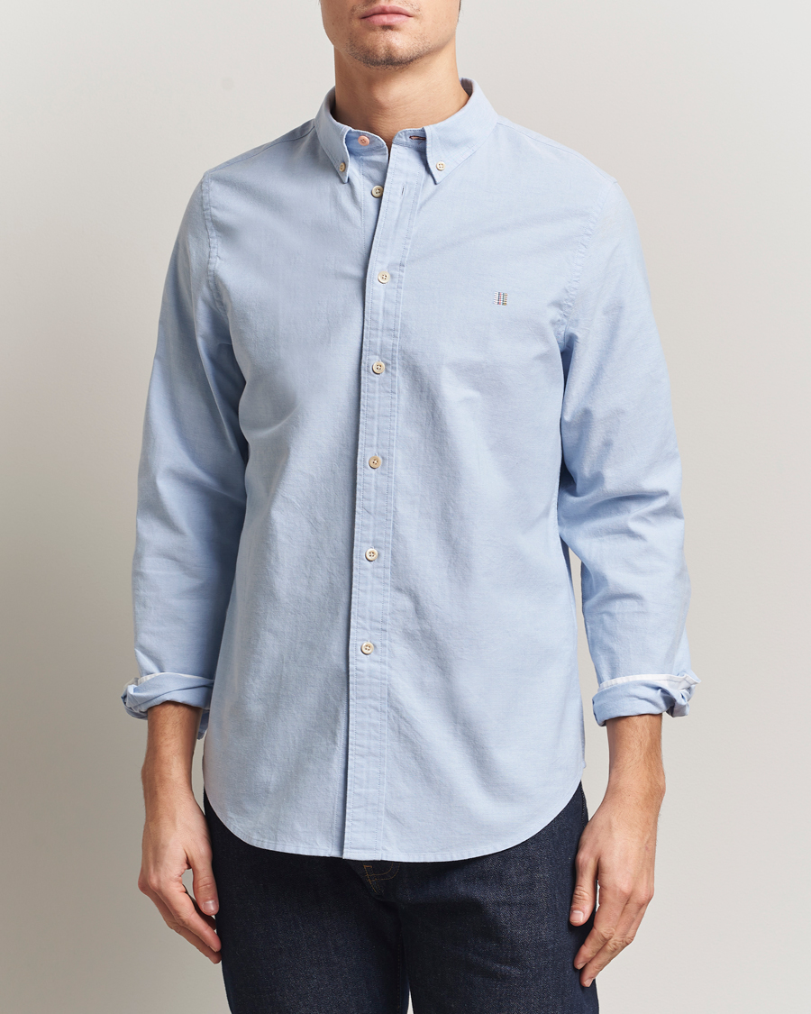 Herre | Skjorter | PS Paul Smith | Tailored Fit Embroidered Oxford Shirt Light Blue