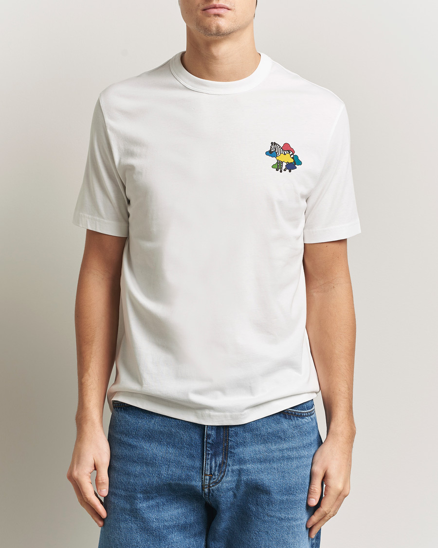 Herre | T-Shirts | PS Paul Smith | Cloud Zebra Printed T-Shirt White