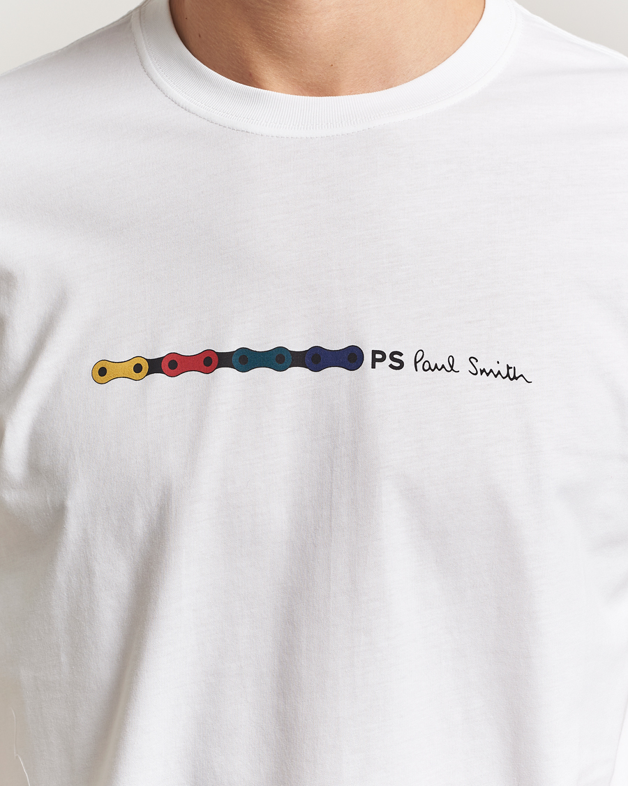 Herre | T-Shirts | PS Paul Smith | Chain Printed T-Shirt White