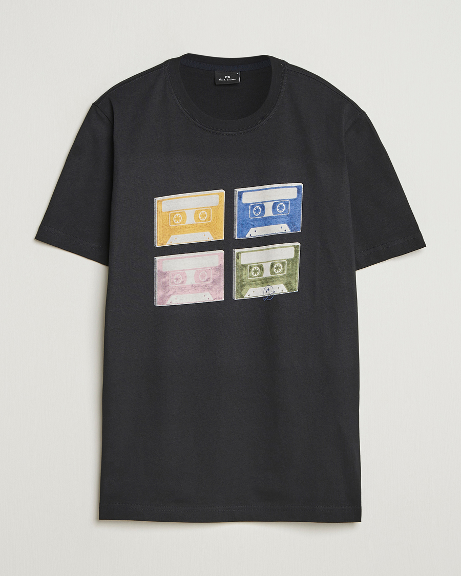 Herre | T-Shirts | PS Paul Smith | Tapes Printed T-Shirt Black