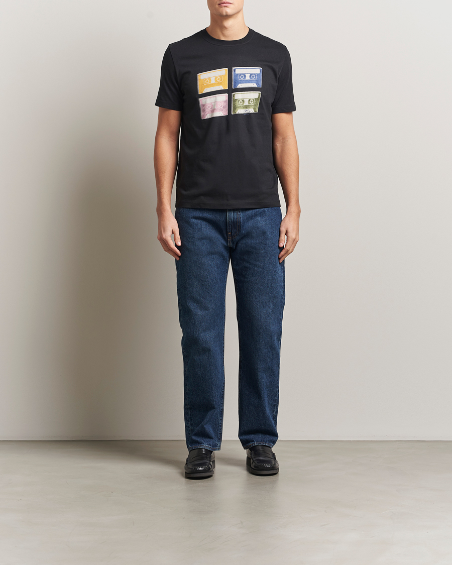 Herre | T-Shirts | PS Paul Smith | Tapes Printed T-Shirt Black