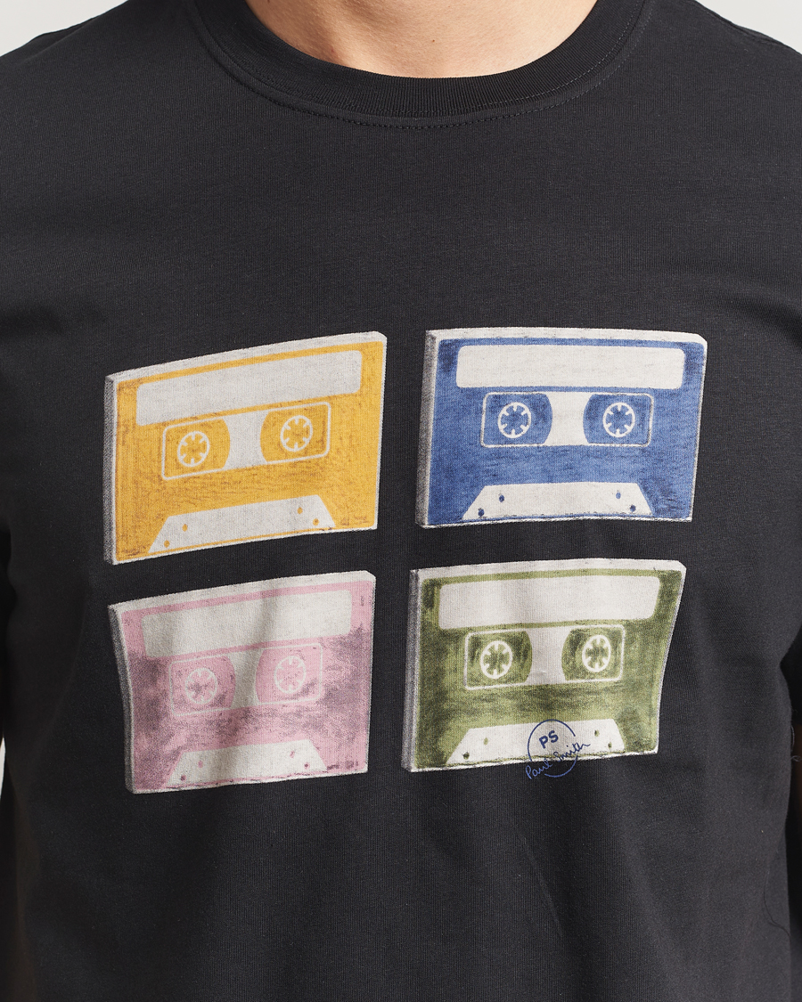 Herre | T-Shirts | PS Paul Smith | Tapes Printed T-Shirt Black