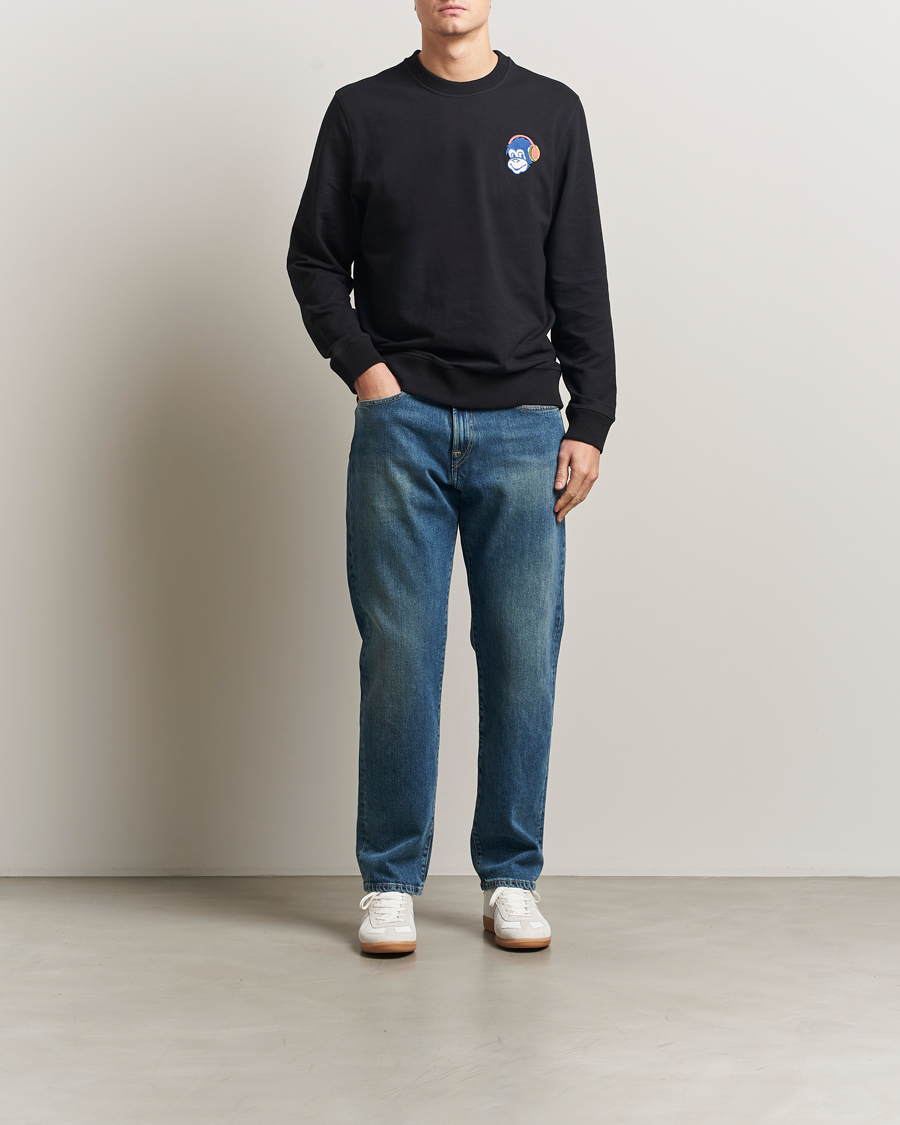 Herre | Trøjer | PS Paul Smith | Monkey Headphone Printed Sweatshirt Black