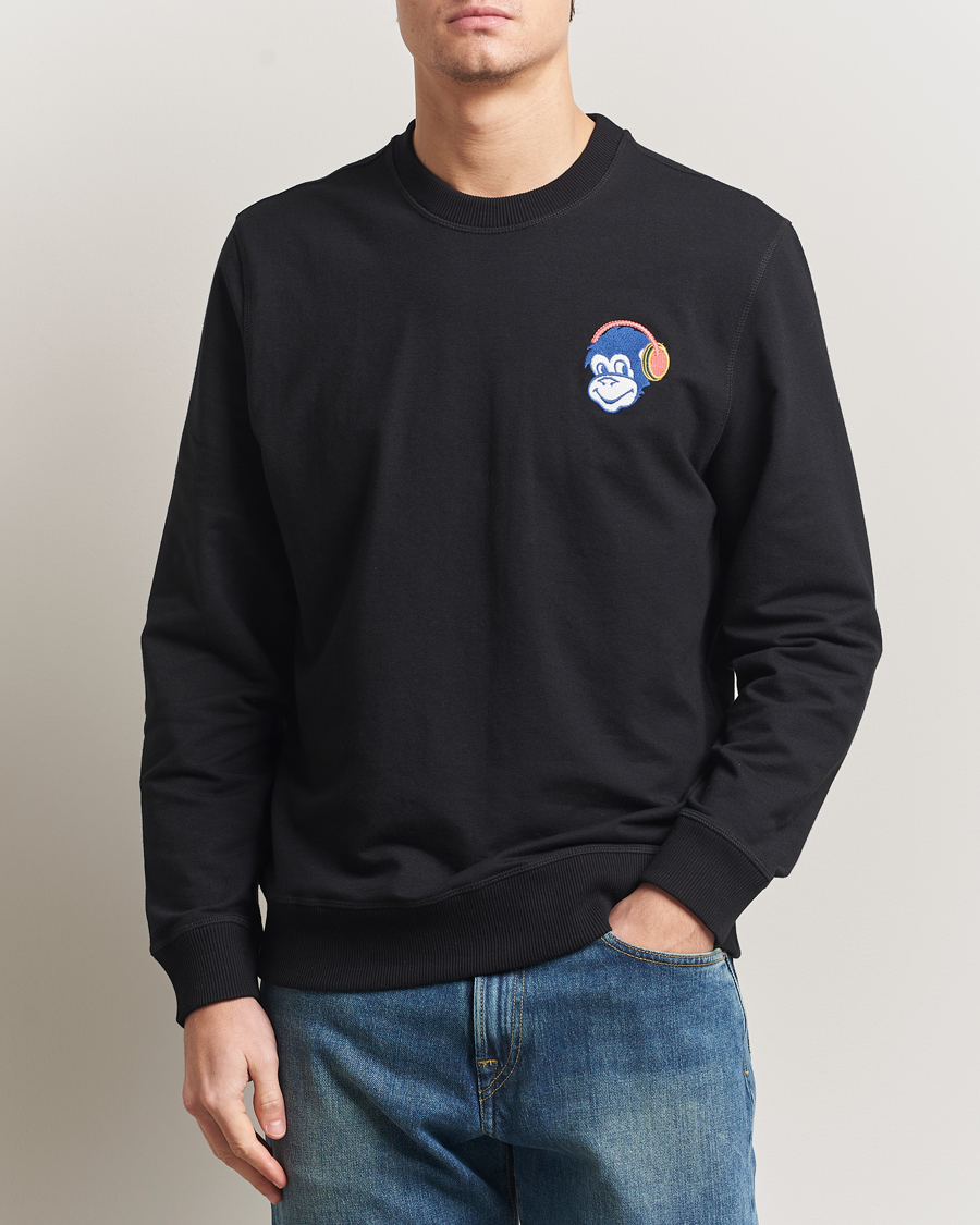 Herre | Trøjer | PS Paul Smith | Monkey Headphone Printed Sweatshirt Black