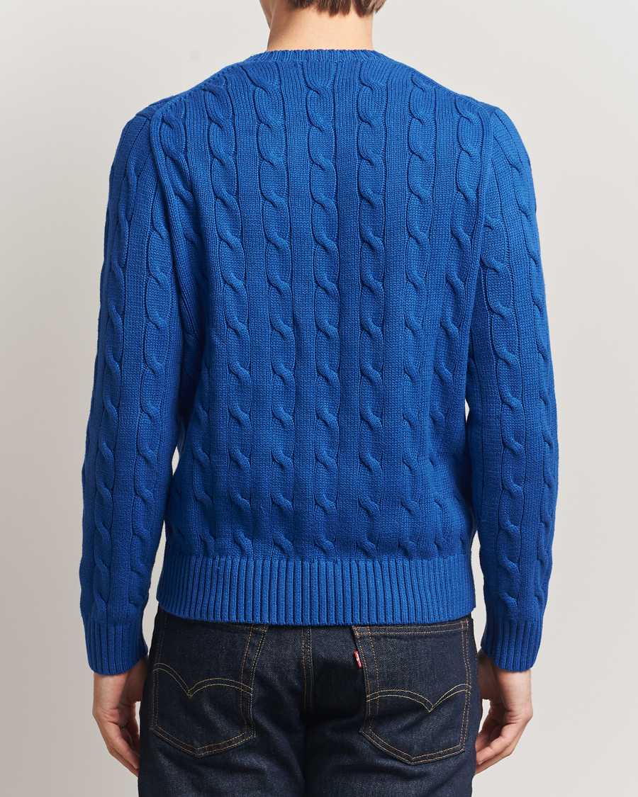 Herre | Trøjer | Polo Ralph Lauren | Cotton Cable Flag Sweater Sapphire Star