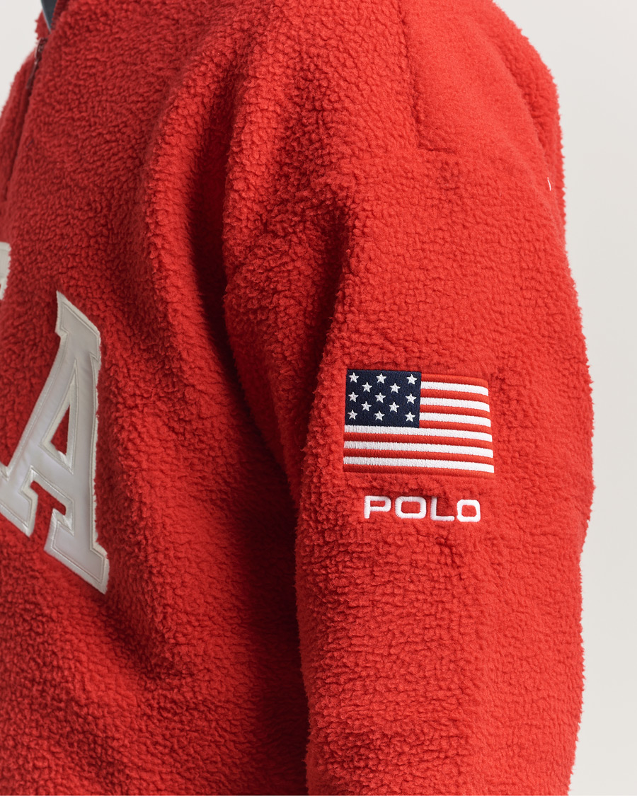 Herre | Trøjer | Polo Ralph Lauren | Polar Half Zip USA Fleece RL 2000 Red