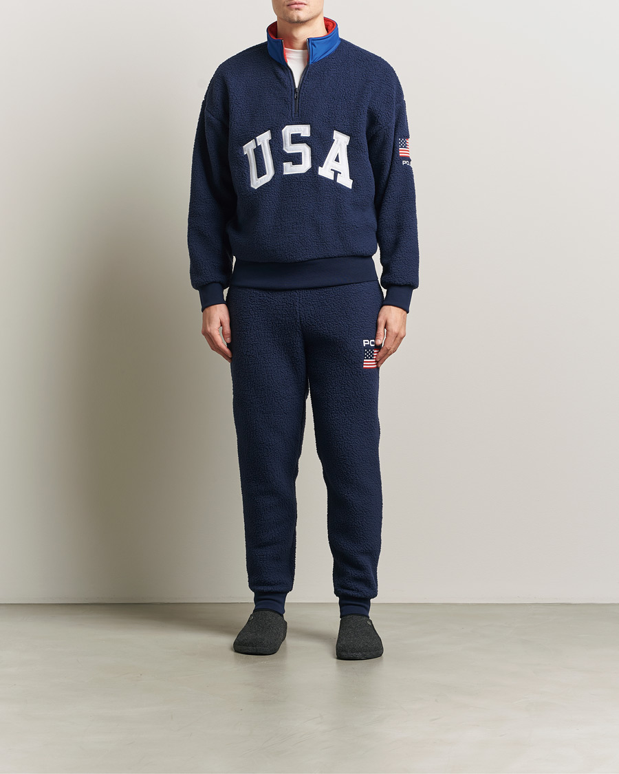 Herre | Trøjer | Polo Ralph Lauren | Polar Half Zip USA Fleece Refined Navy