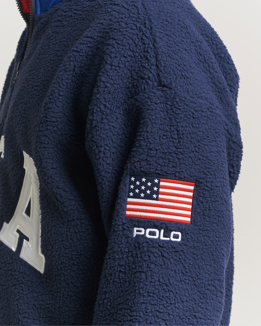 Herre | Trøjer | Polo Ralph Lauren | Polar Half Zip USA Fleece Refined Navy