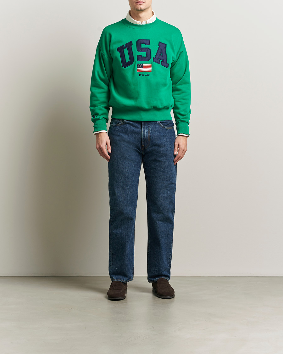 Herre | Trøjer | Polo Ralph Lauren | USA Sweatshirt Billiard Green