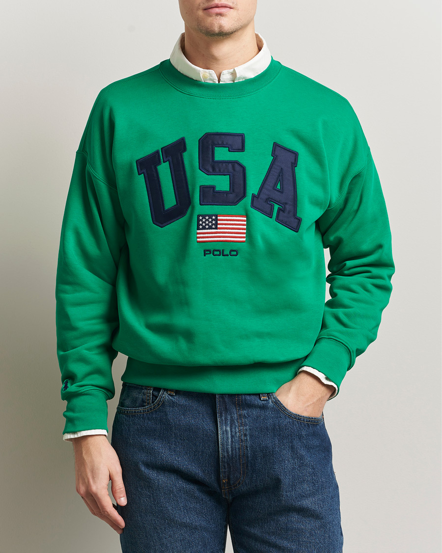 Herre | Trøjer | Polo Ralph Lauren | USA Sweatshirt Billiard Green