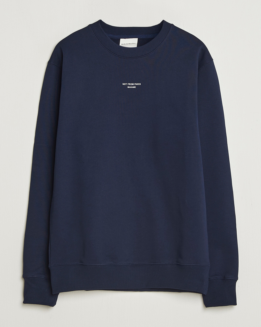 Herre | Trøjer | Drôle de Monsieur | Classic Slogan Sweatshirt Navy