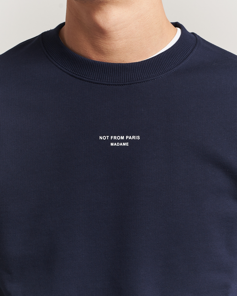 Herre | Trøjer | Drôle de Monsieur | Classic Slogan Sweatshirt Navy