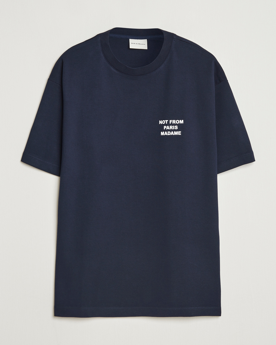 Herre | T-Shirts | Drôle de Monsieur | Slogan T-Shirt Navy