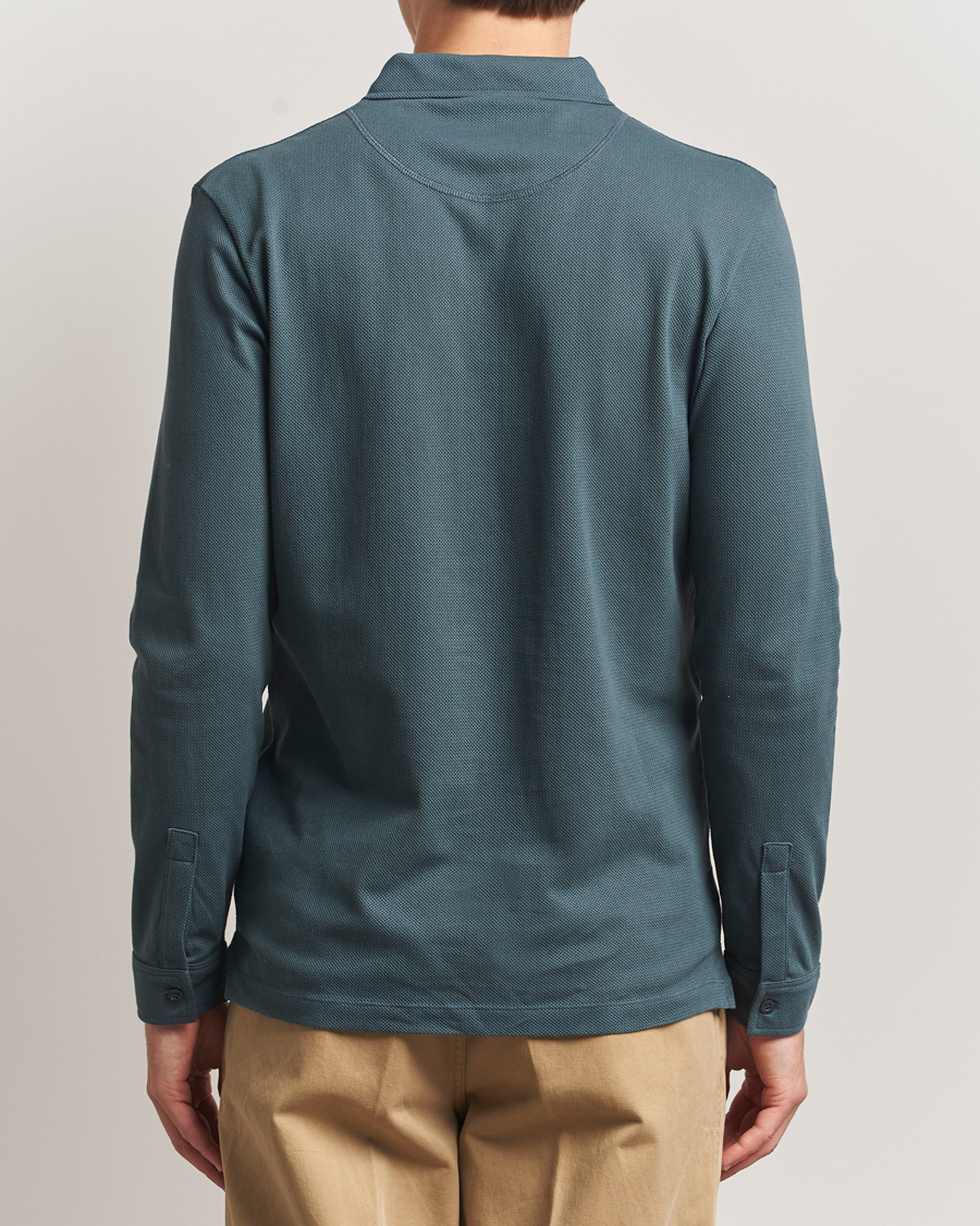 Herre | Polotrøjer | Sunspel | Long Sleeve Riviera Polo Shirt Dark Petrol