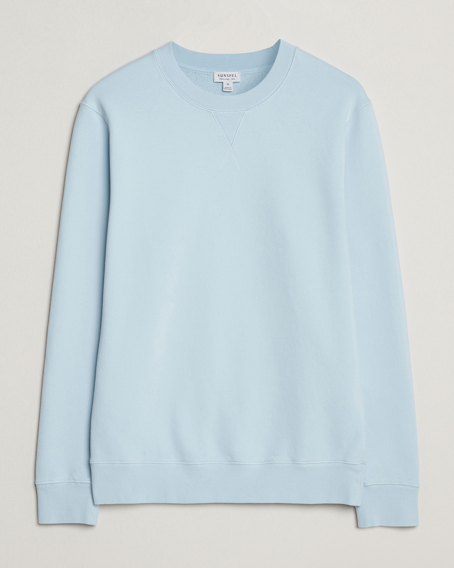 Herre | Trøjer | Sunspel | Loopback Sweatshirt Frost Blue
