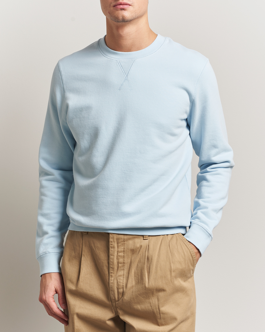 Herre | Trøjer | Sunspel | Loopback Sweatshirt Frost Blue