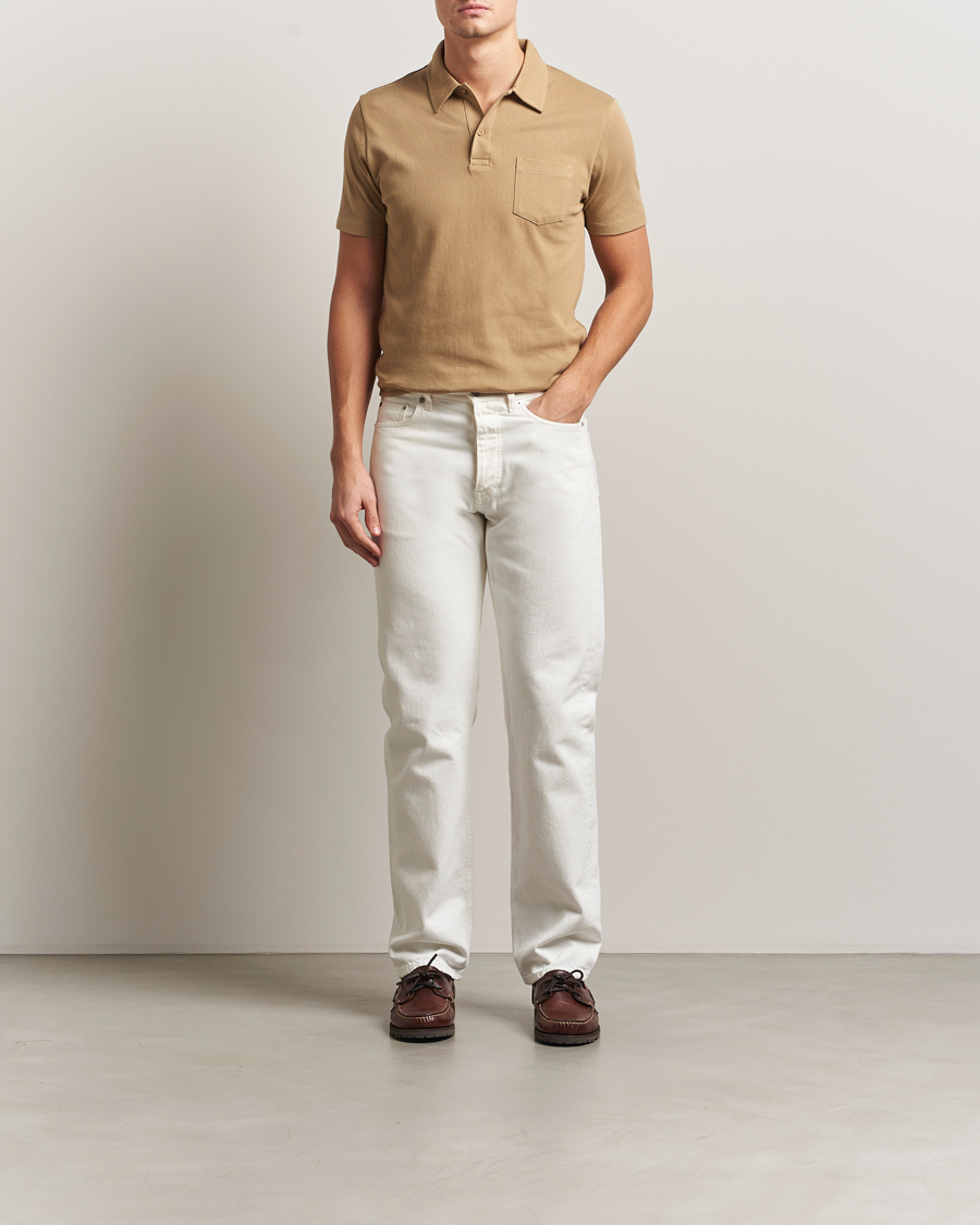 Herre | Polotrøjer | Sunspel | Riviera Polo Shirt Tan