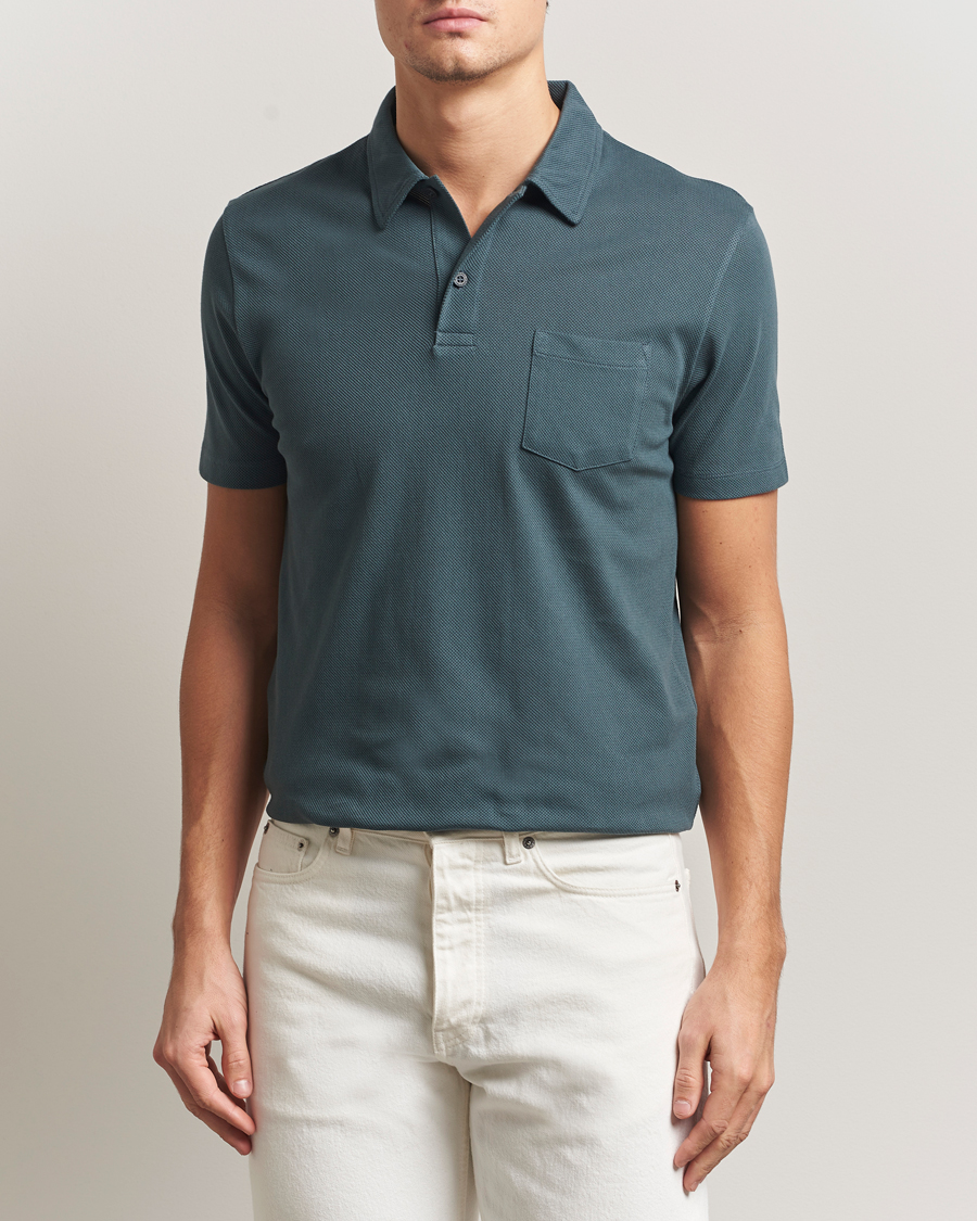 Herre | Polotrøjer | Sunspel | Riviera Polo Shirt Dark Petrol