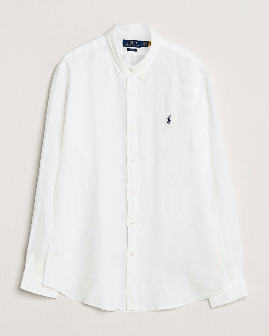 Herre | Veste | Polo Ralph Lauren | Slim Fit Linen Shirt White