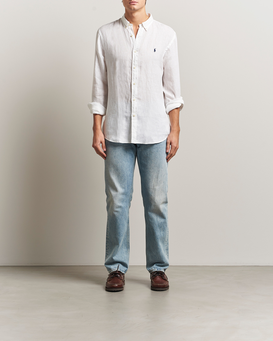 Herre | Veste | Polo Ralph Lauren | Slim Fit Linen Shirt White