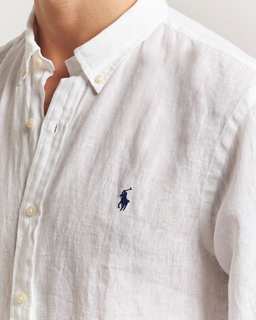 Herre | Skjorter | Polo Ralph Lauren | Slim Fit Linen Shirt White
