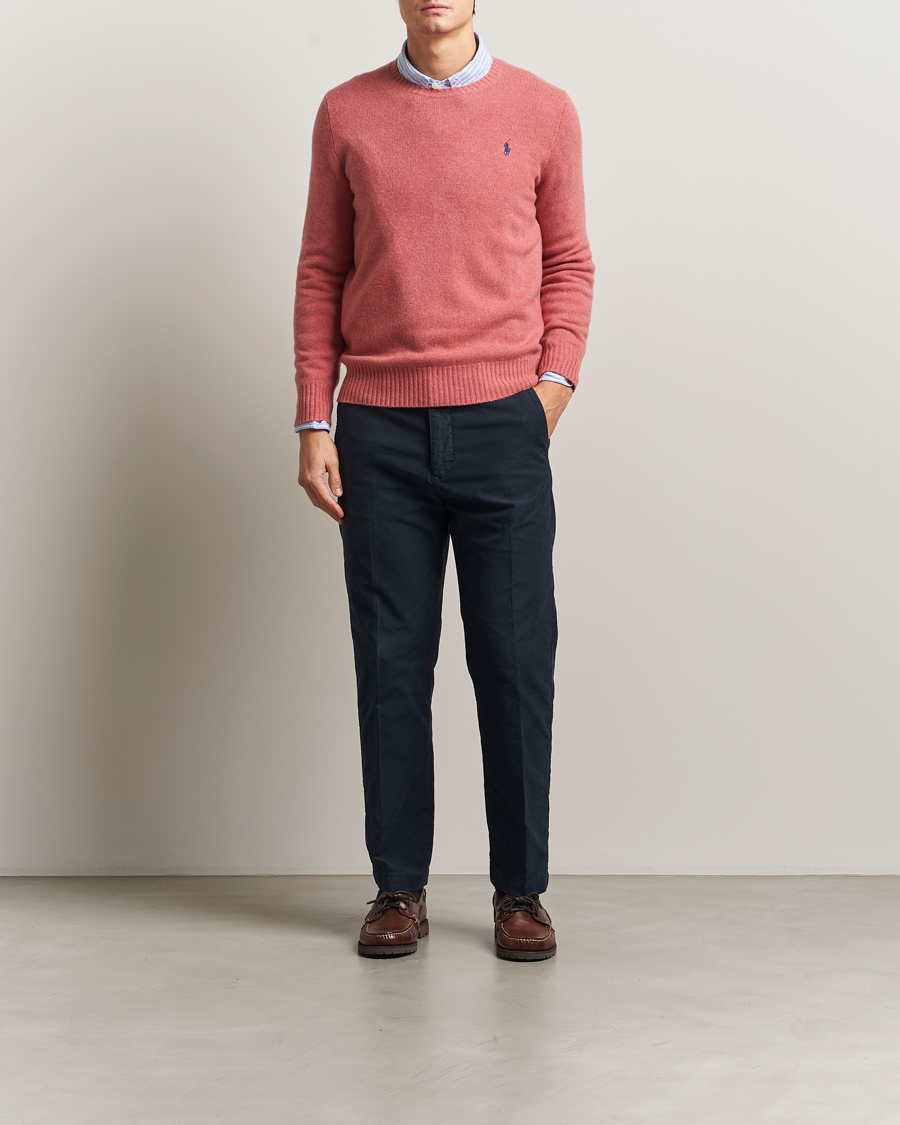 Herre | Trøjer | Polo Ralph Lauren | Wool/Cashmere Crew Neck Strawberry Gelato
