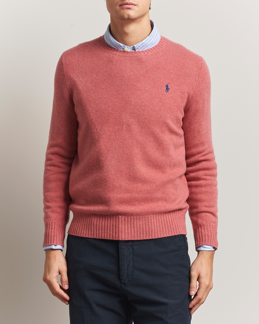 Herre | Trøjer | Polo Ralph Lauren | Wool/Cashmere Crew Neck Strawberry Gelato