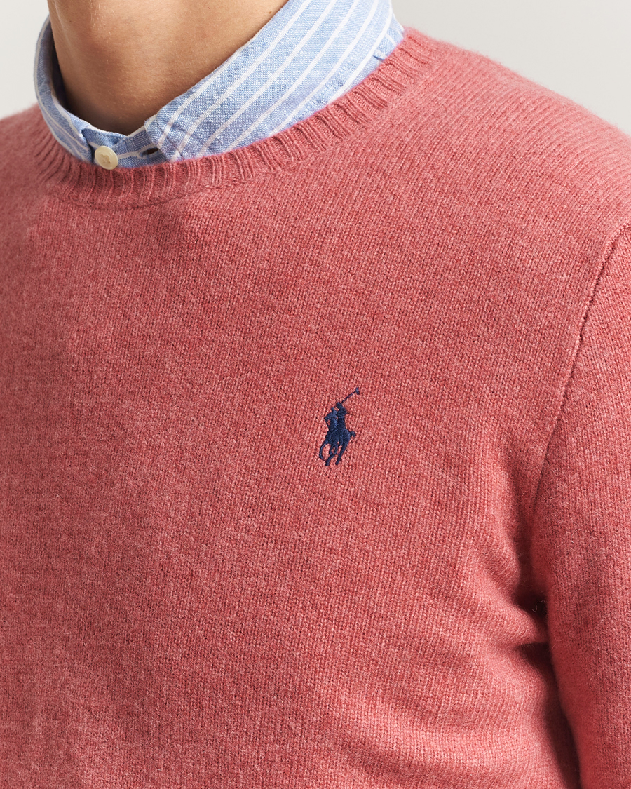 Herre | Trøjer | Polo Ralph Lauren | Wool/Cashmere Crew Neck Strawberry Gelato