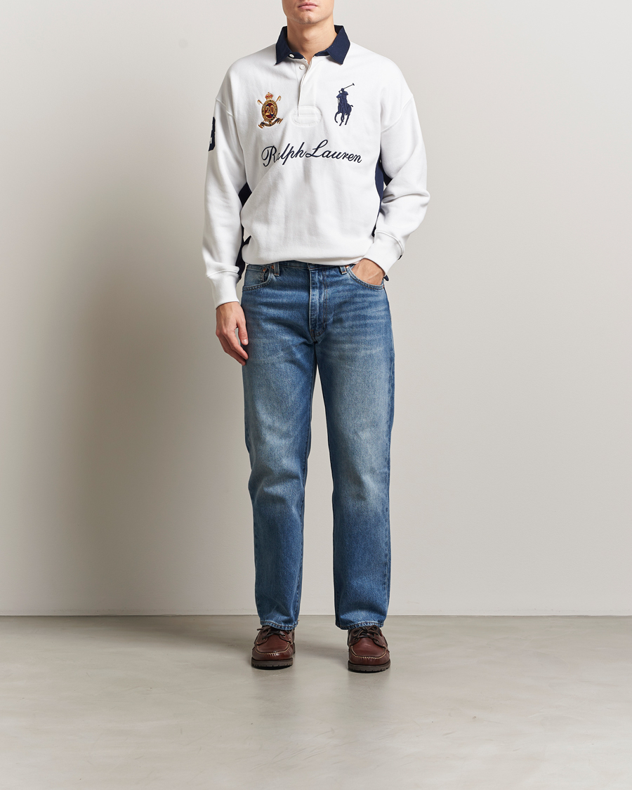 Herre | Trøjer | Polo Ralph Lauren | Big Pony Rugby Sweater White
