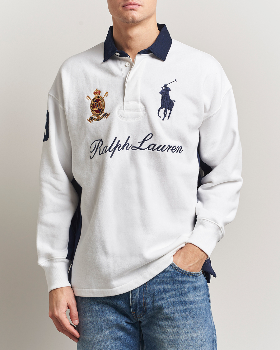 Herre | Trøjer | Polo Ralph Lauren | Big Pony Rugby Sweater White