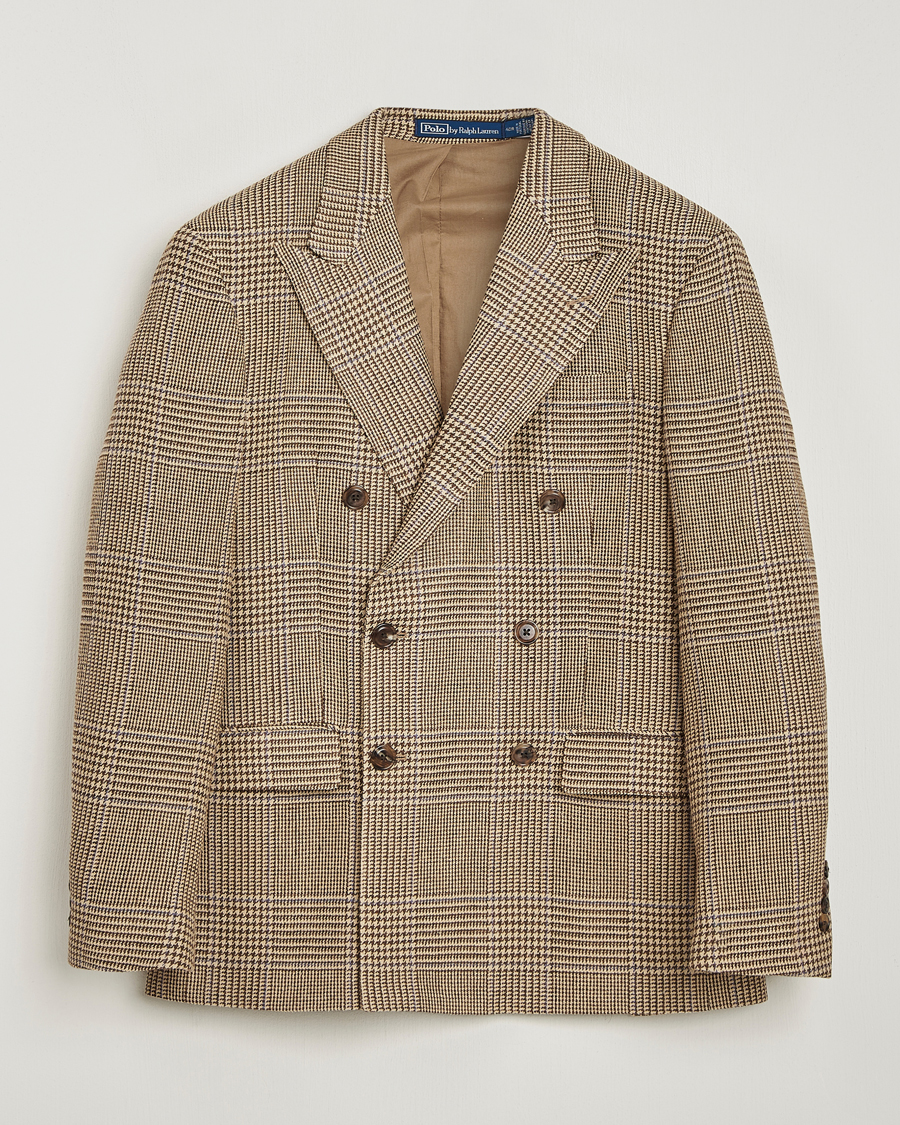 Herre | Blazere & jakker | Polo Ralph Lauren | DB Wool Prince of Wales Blazer Sand/Brown